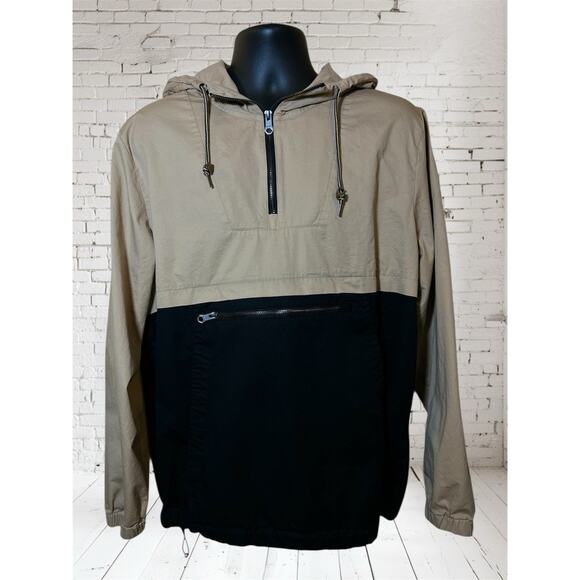 Dravus Jacket Mens Anorak Pullover 1/4 Zip Hooded‎ Front Pocket - Picture 1 of 8